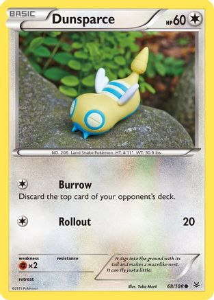 Dunsparce (068/108) Reverse Holofoil [Roaring Skies] - Common