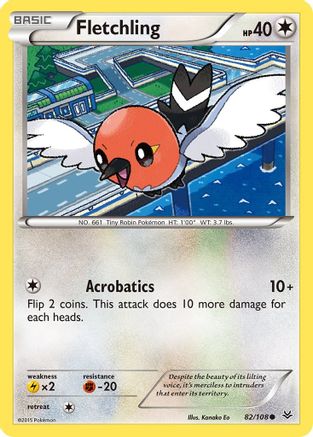 Fletchling (082/108) Reverse Holofoil [Roaring Skies] - Common