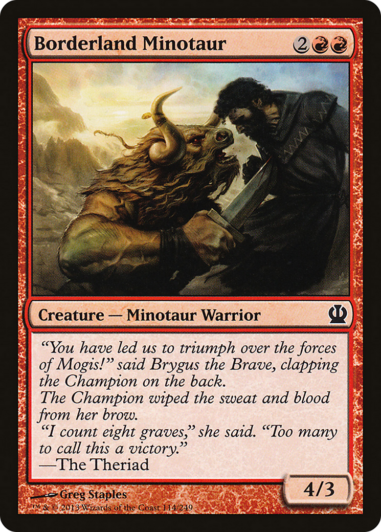 Borderland Minotaur (THS-114) - Theros