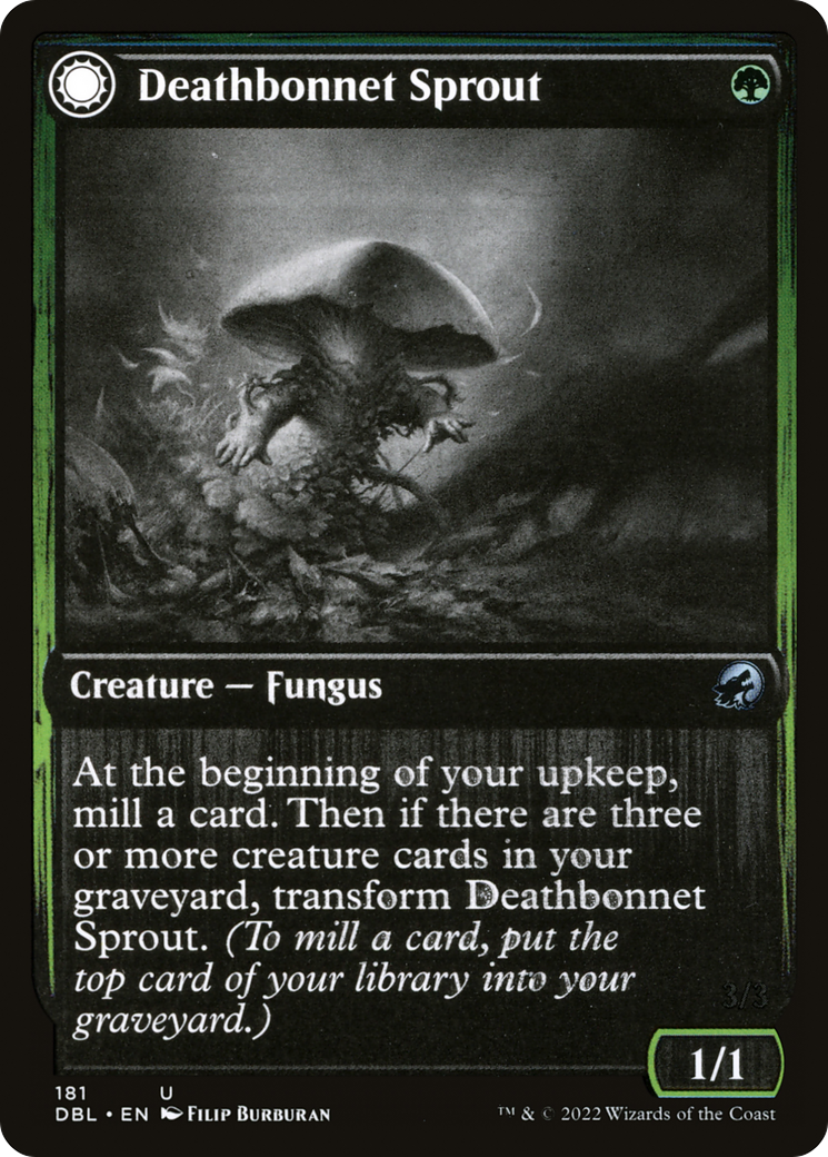 Deathbonnet Sprout (DBL-181) - Innistrad: Double Feature: (Double Faced Transform) Foil