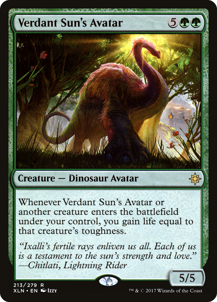 Verdant Sun's Avatar (XLN-213) - Ixalan Foil