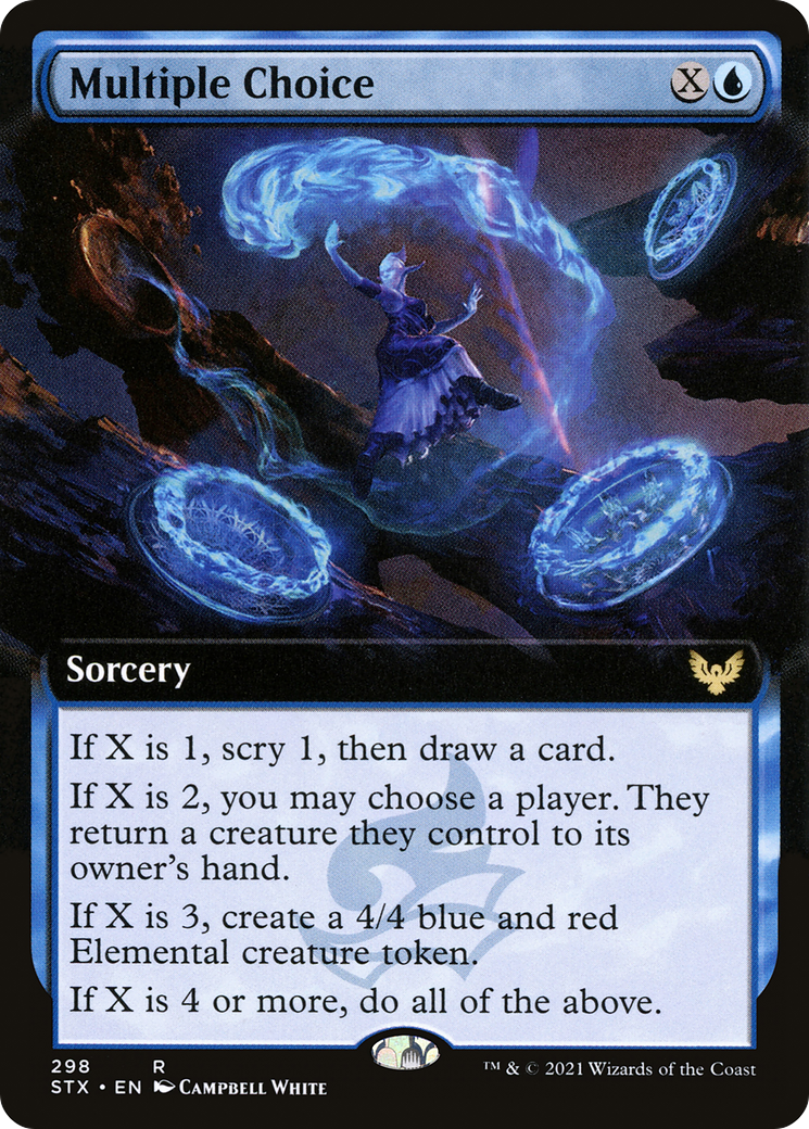 Multiple Choice (Extended Art) (STX-298) - Strixhaven: School of Mages: (Extended Art) Foil