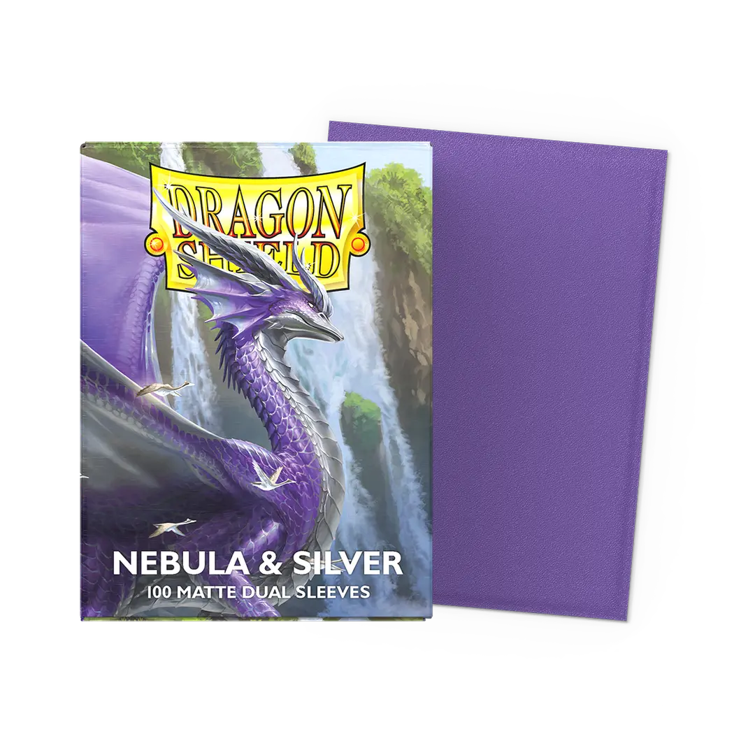 Dragon Shield Matte Dual Card Sleeves 100ct - Nebula & Silver