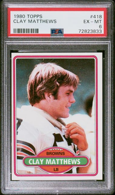 1980 Topps #418 Clay Matthews PSA 6 (Rookie) | Eastridge Sports Cards