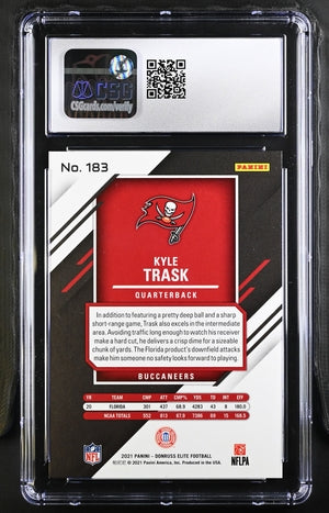 2021 Donruss Aspirations Shimmer #183 Kyle Trask #096/499 CSG 9.5 | Eastridge Sports Cards