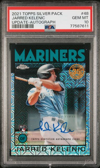 2021 Topps Update '86 Topps Silver Pack Autographs #86C48 Jarred Kelenic #059/149 PSA 10 (Rookie) | Eastridge Sports Cards