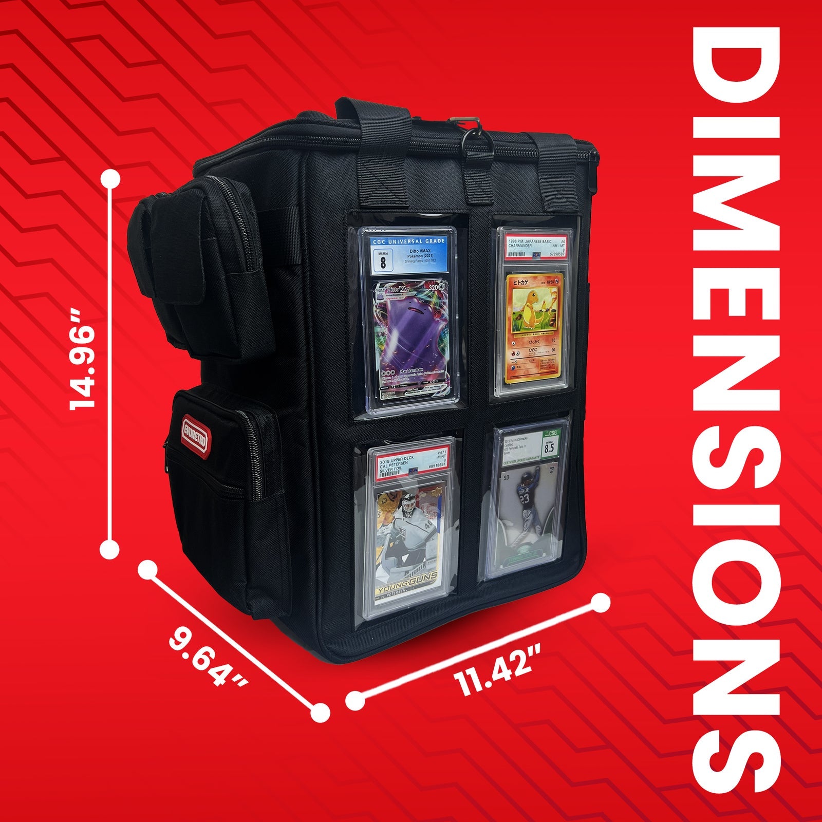 EVORETRO Premium Slab Binder Bag with Window - Black