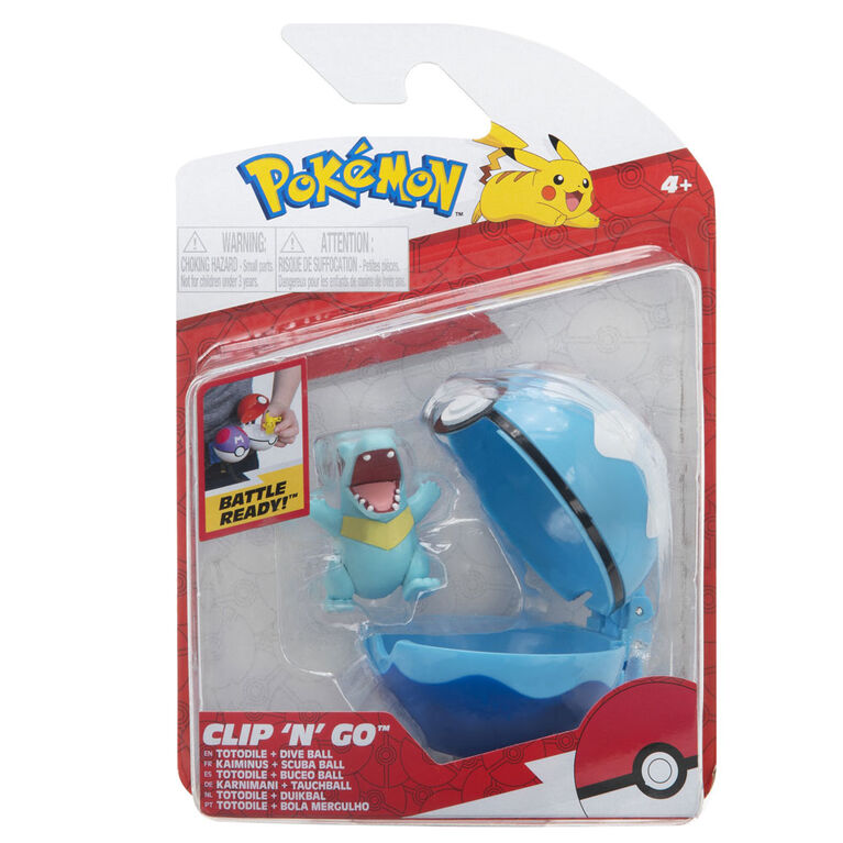 Pokemon: Clip 'N' Go Figure - Totodile (Dive Ball) | Eastridge Sports Cards