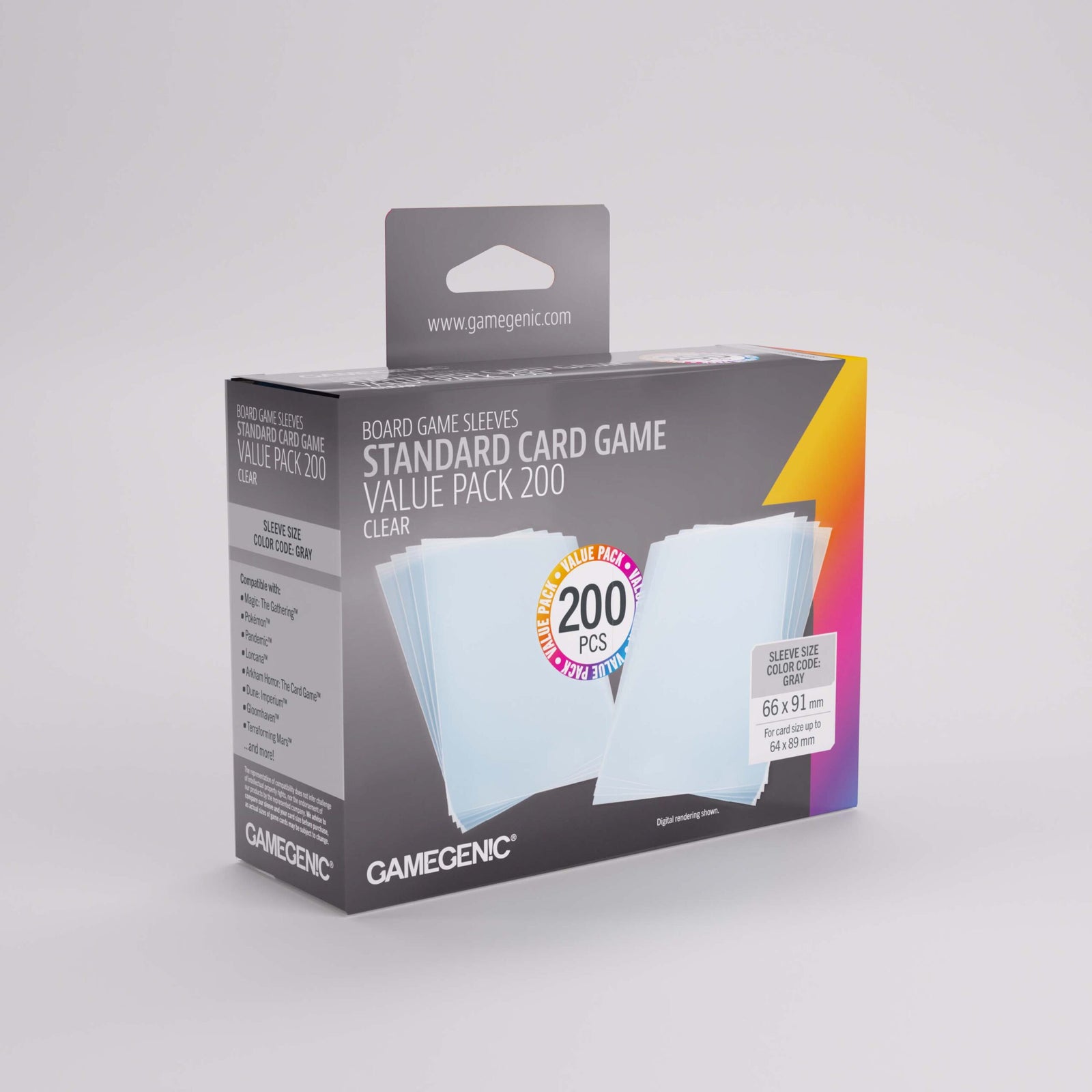 Gamegenic Prime Sleeves - Clear (200ct Value Pack)