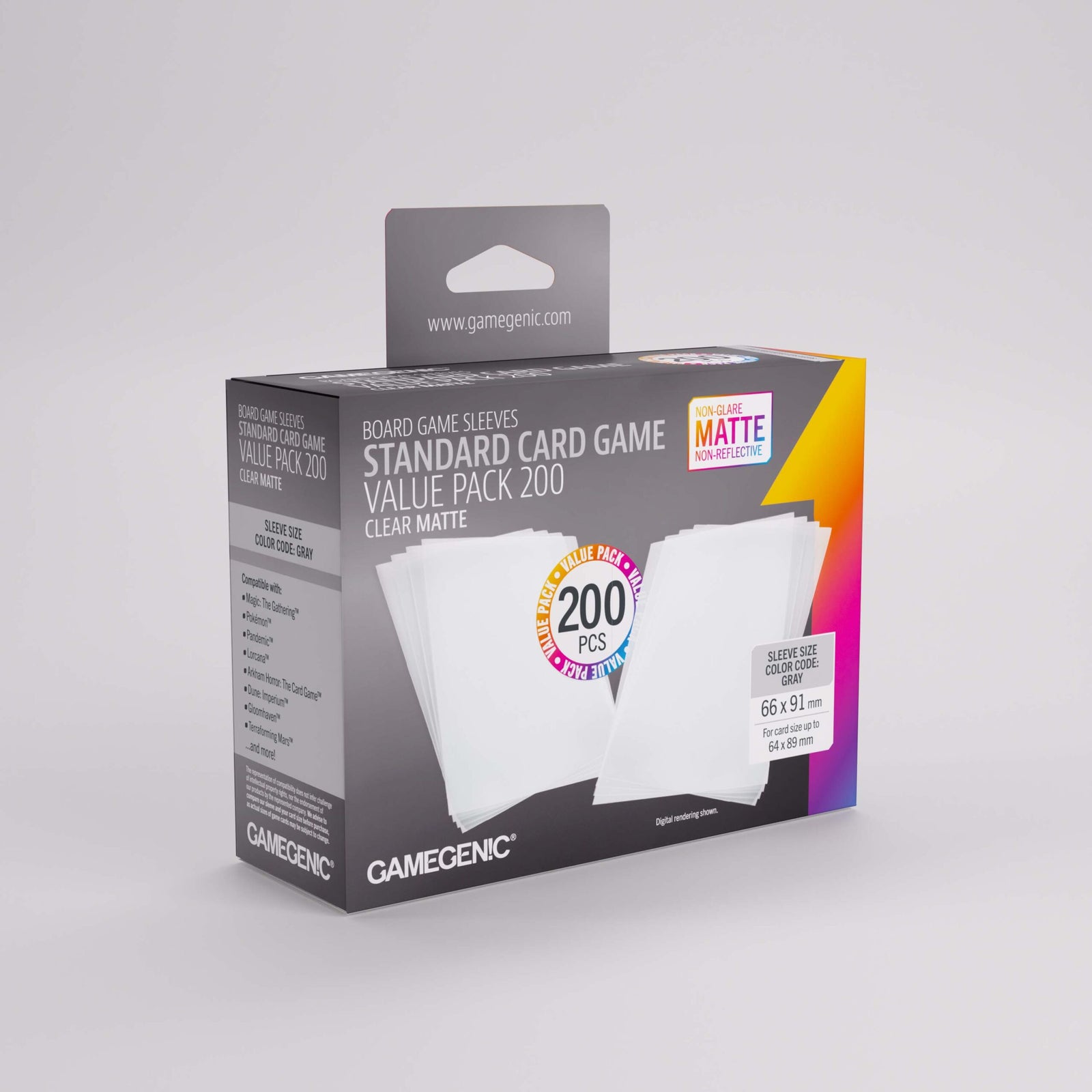 Gamegenic Prime Matte Sleeves - Clear (Value Pack)