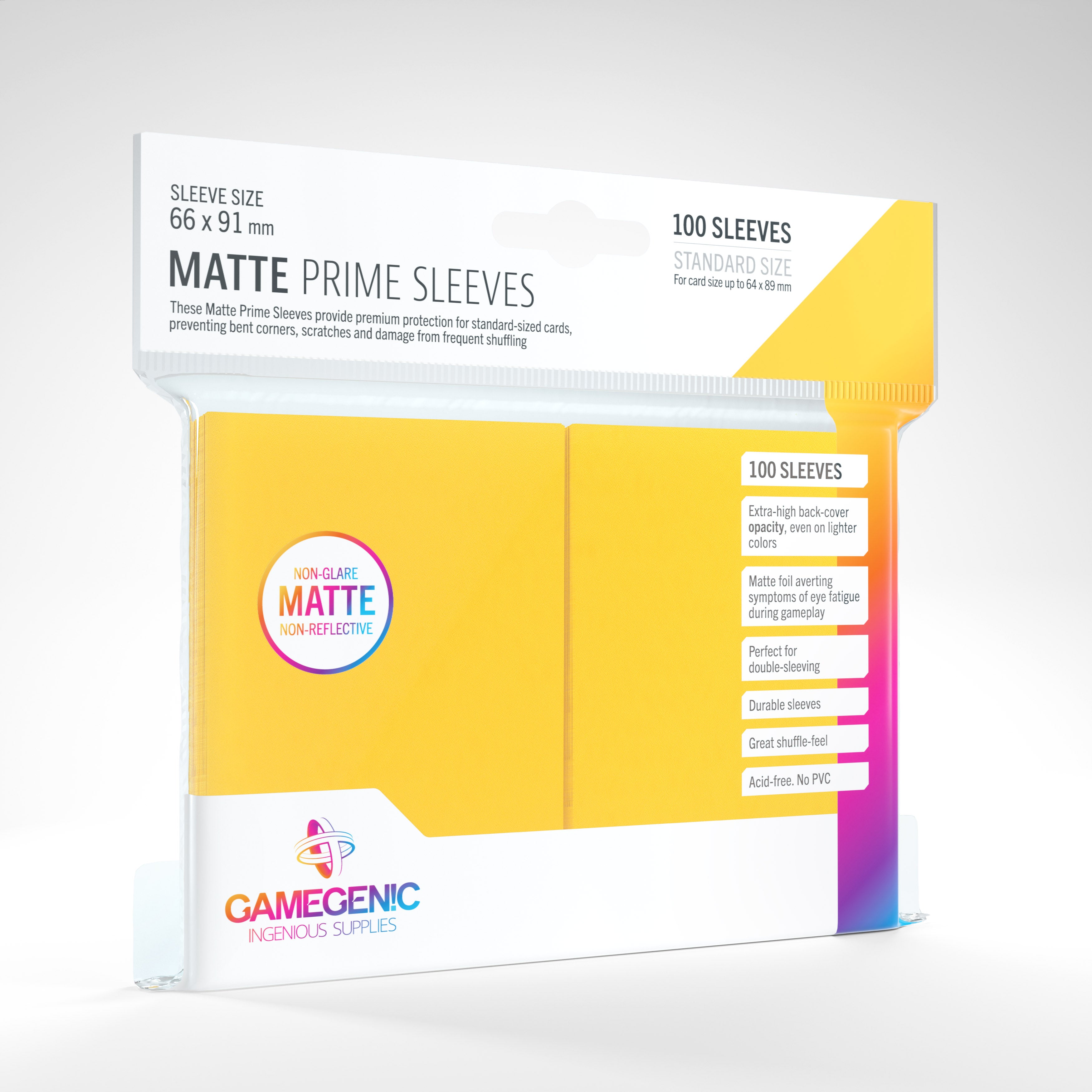 Gamegenic Prime Matte Sleeves - Yellow