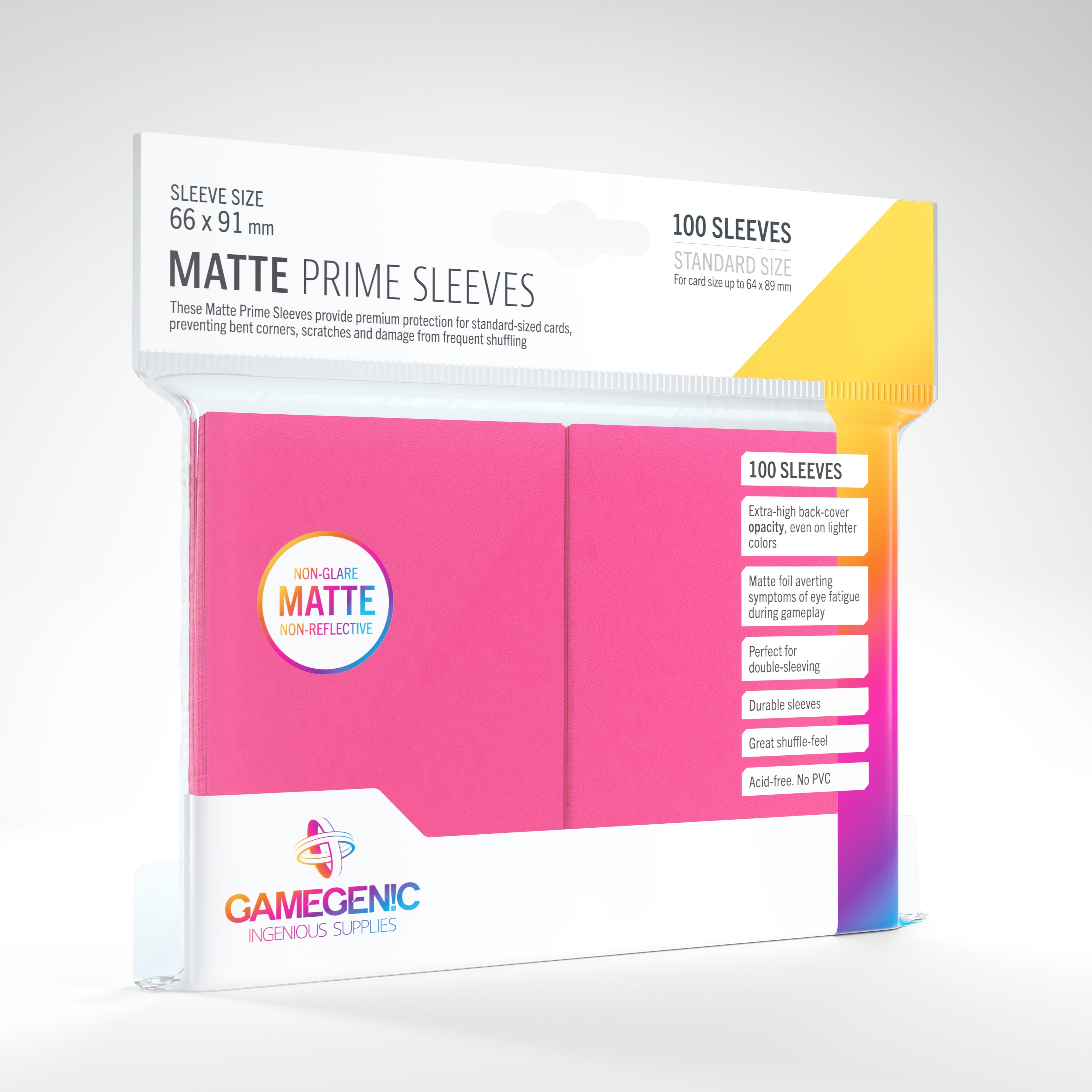 Gamegenic Prime Matte Sleeves - Pink