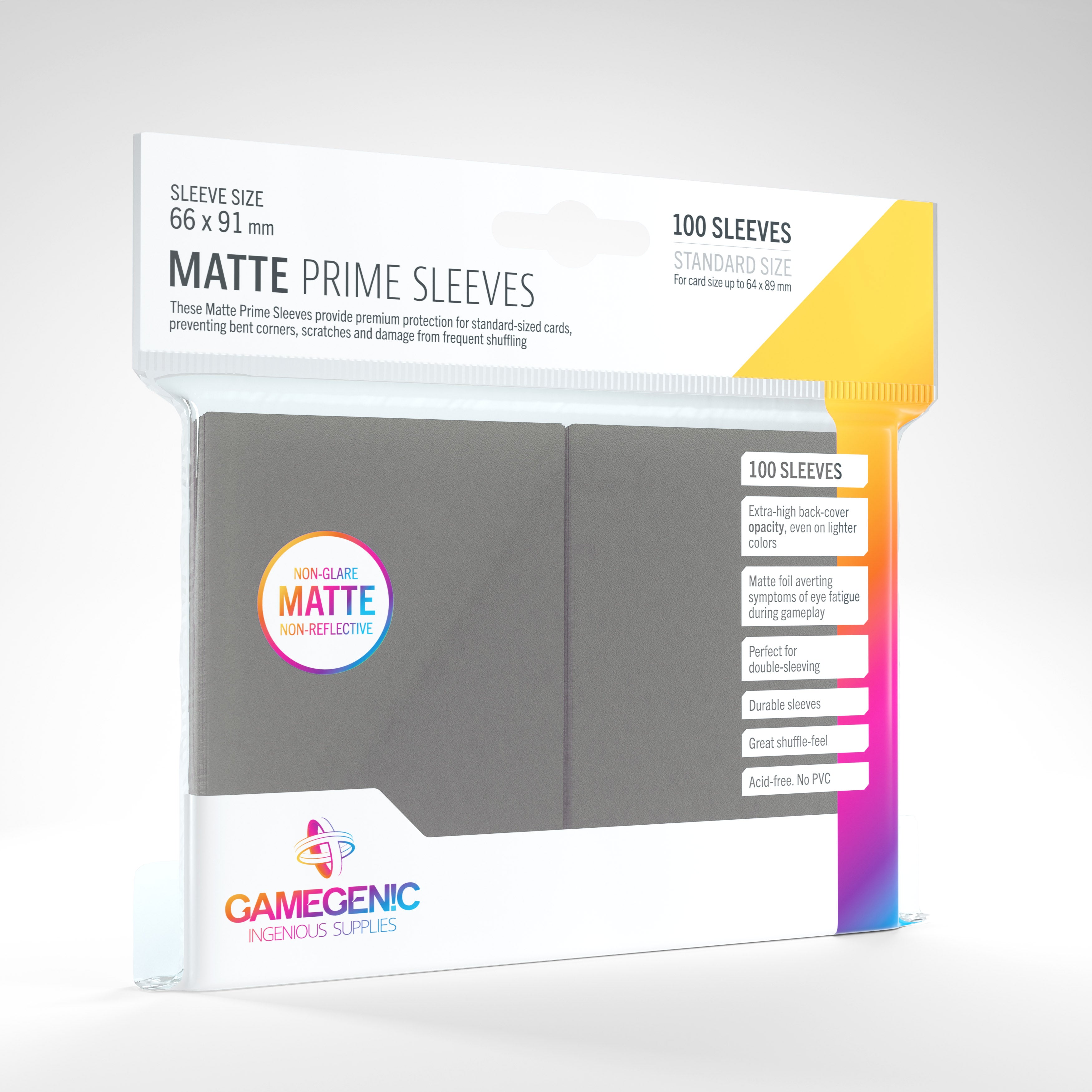 Gamegenic Matte Prime Sleeves - Dark Grey | Eastridge Sports Cards
