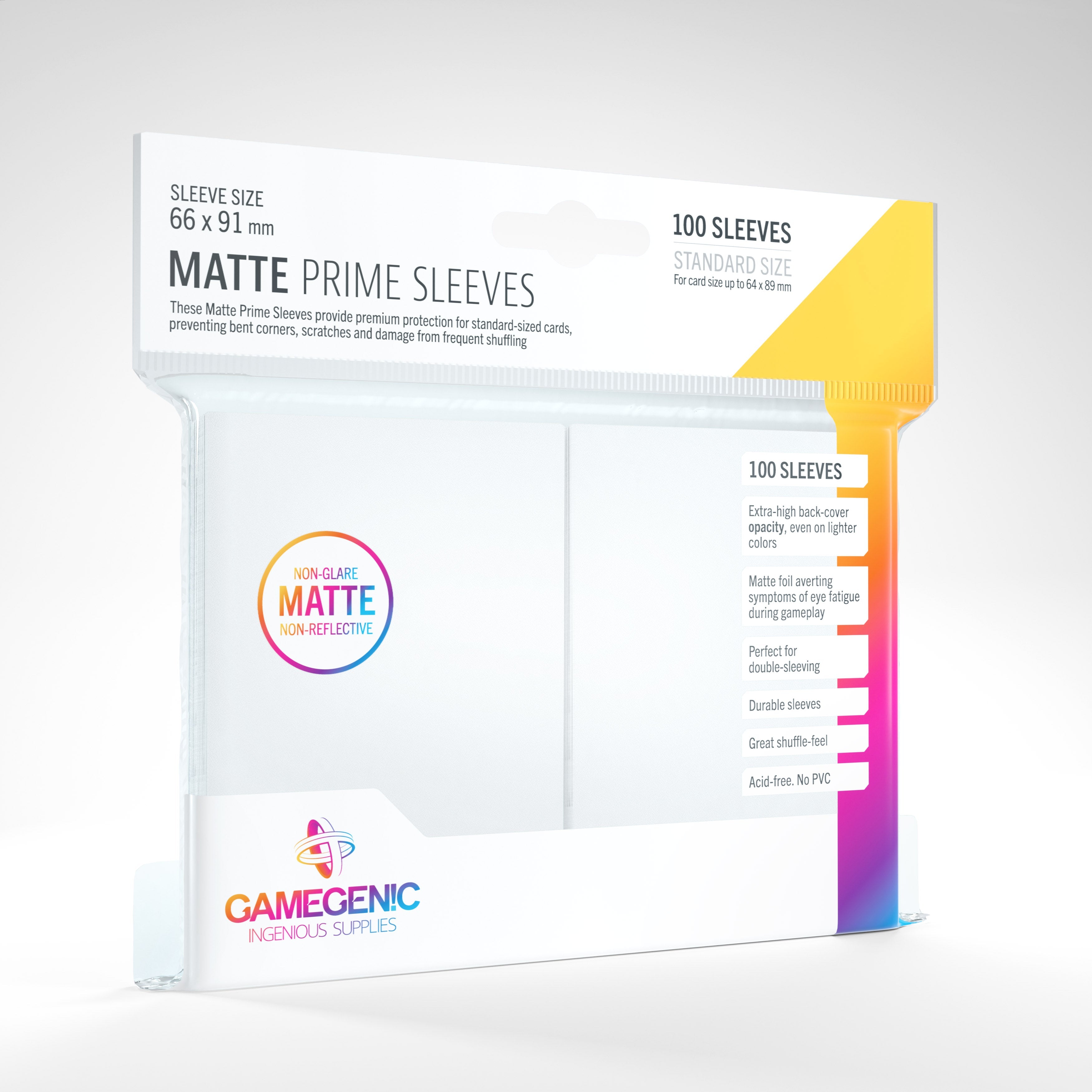 Gamegenic Matte Prime Sleeves - White