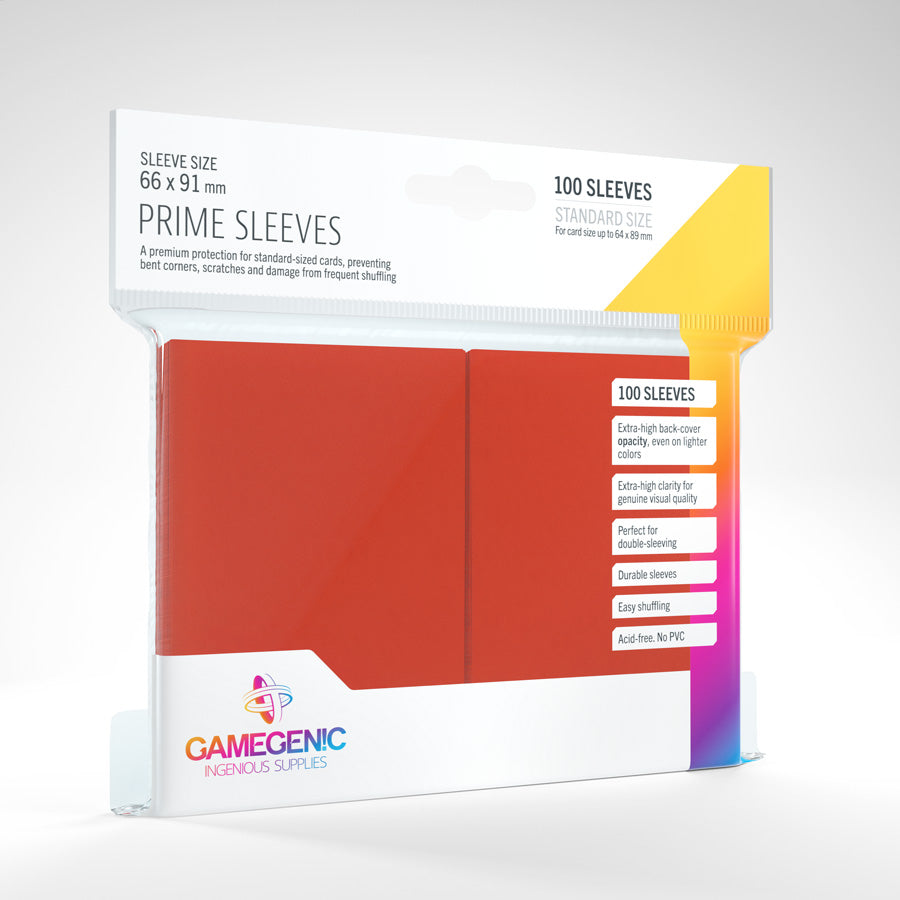 Gamegenic Prime Sleeves - Red | Eastridge Sports Cards