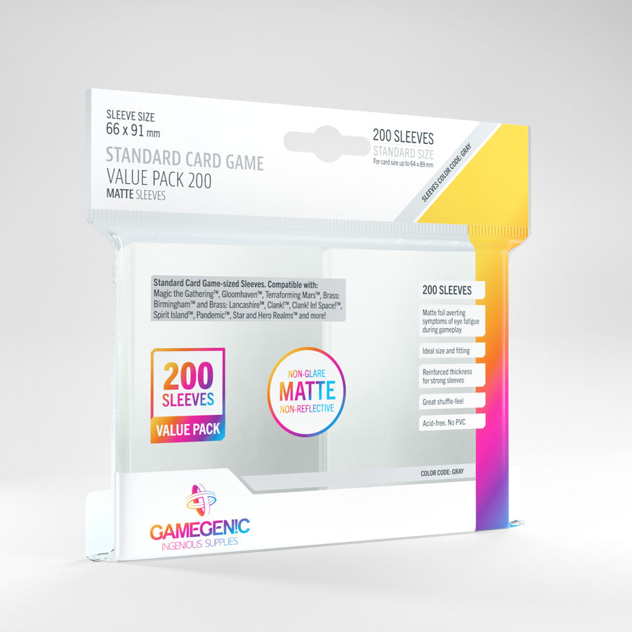 Gamegenic Prime Matte Sleeves - Clear (Value Pack) | Eastridge Sports Cards