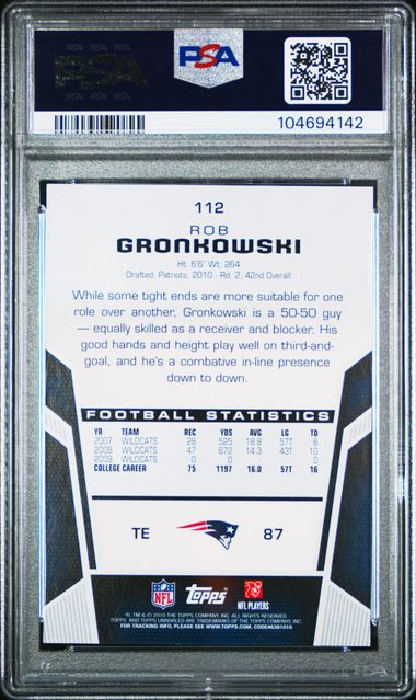 2010 Topps Unrivaled #112 Rob Gronkowski #473/999 PSA 6 (Rookie) | Eastridge Sports Cards