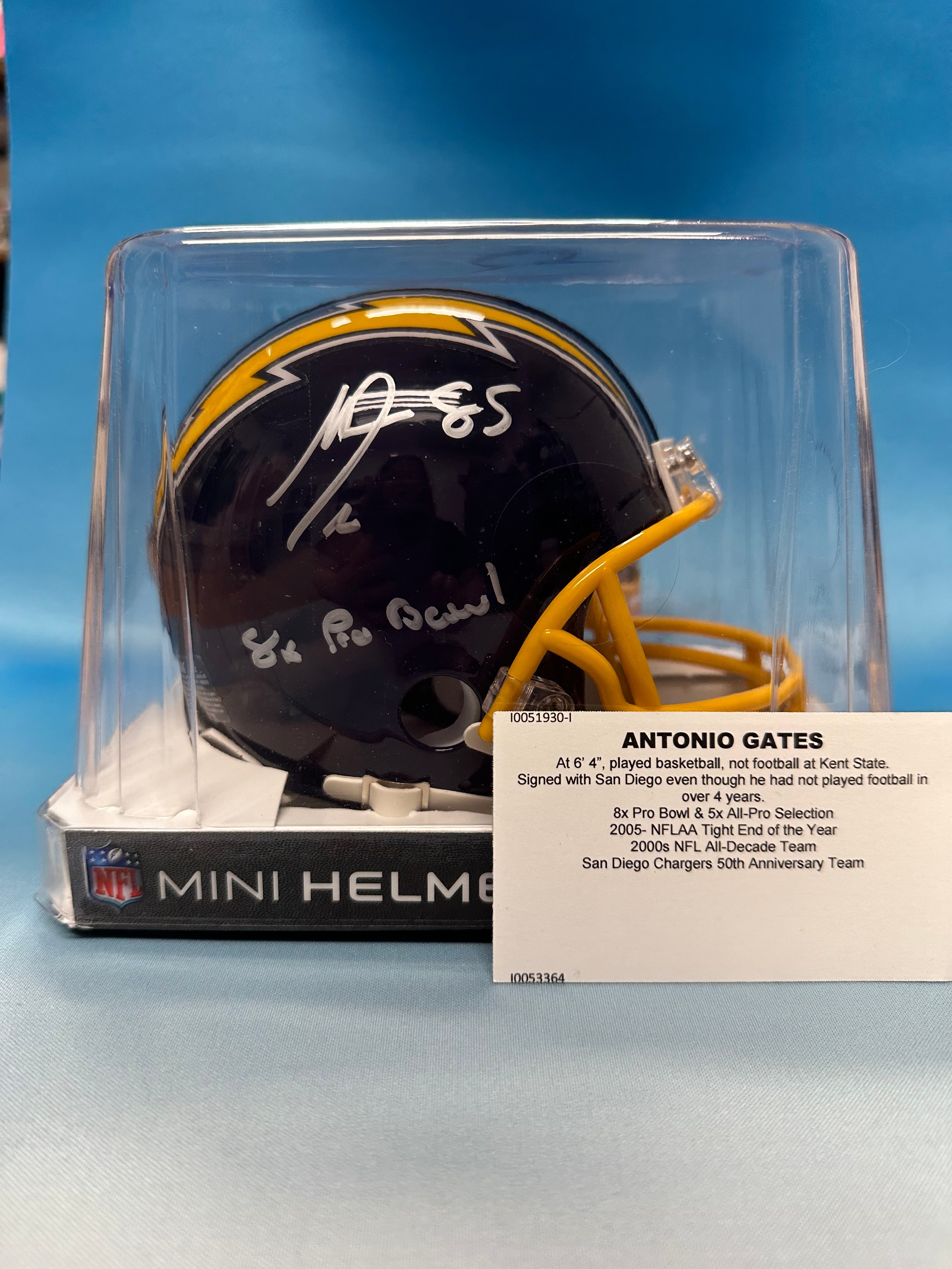 Antonio Gates Autographed LA Chargers Mini Helmet | Eastridge Sports Cards