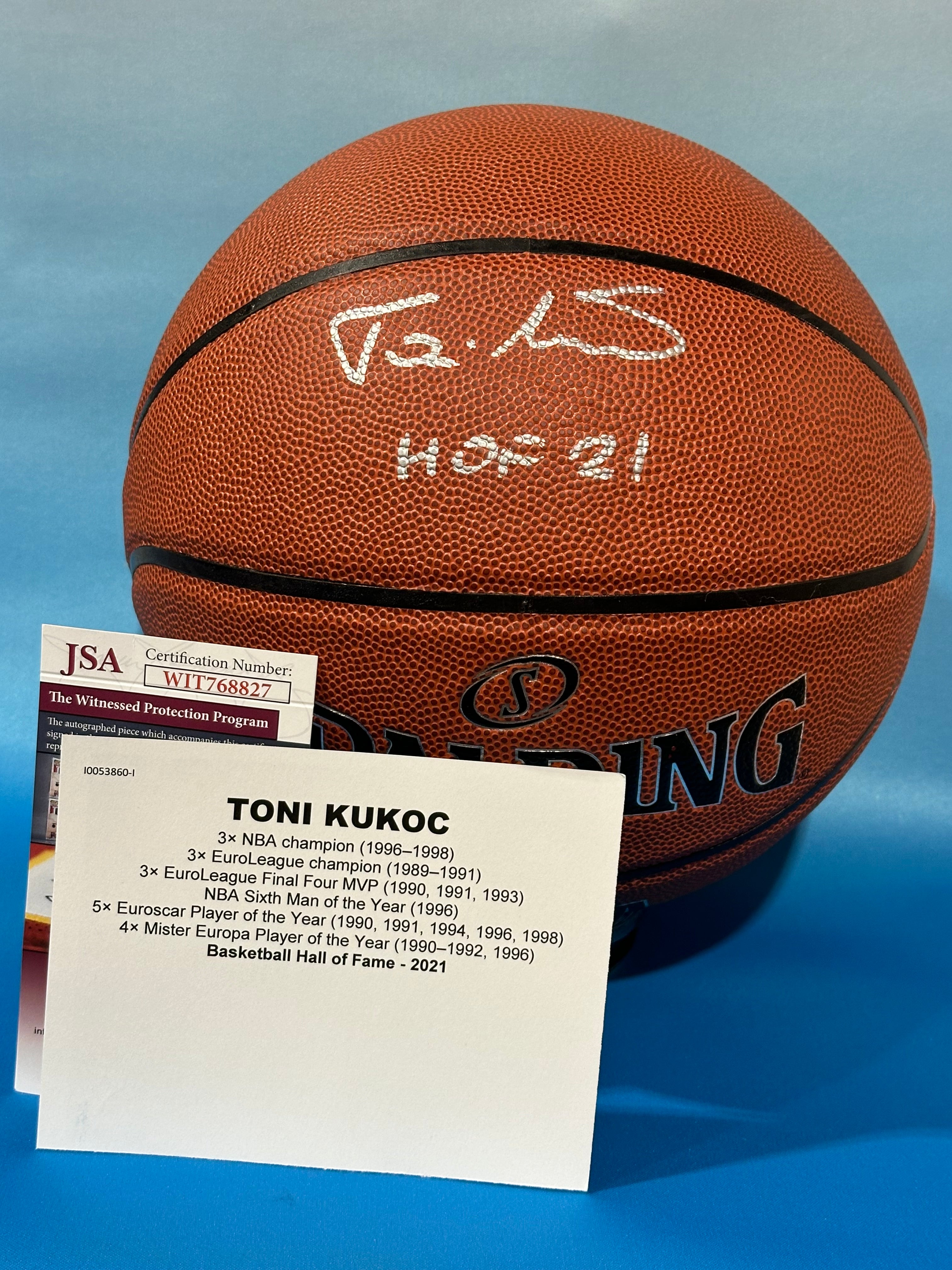 Toni Kukoc Signed Basketball | Eastridge Sports Cards