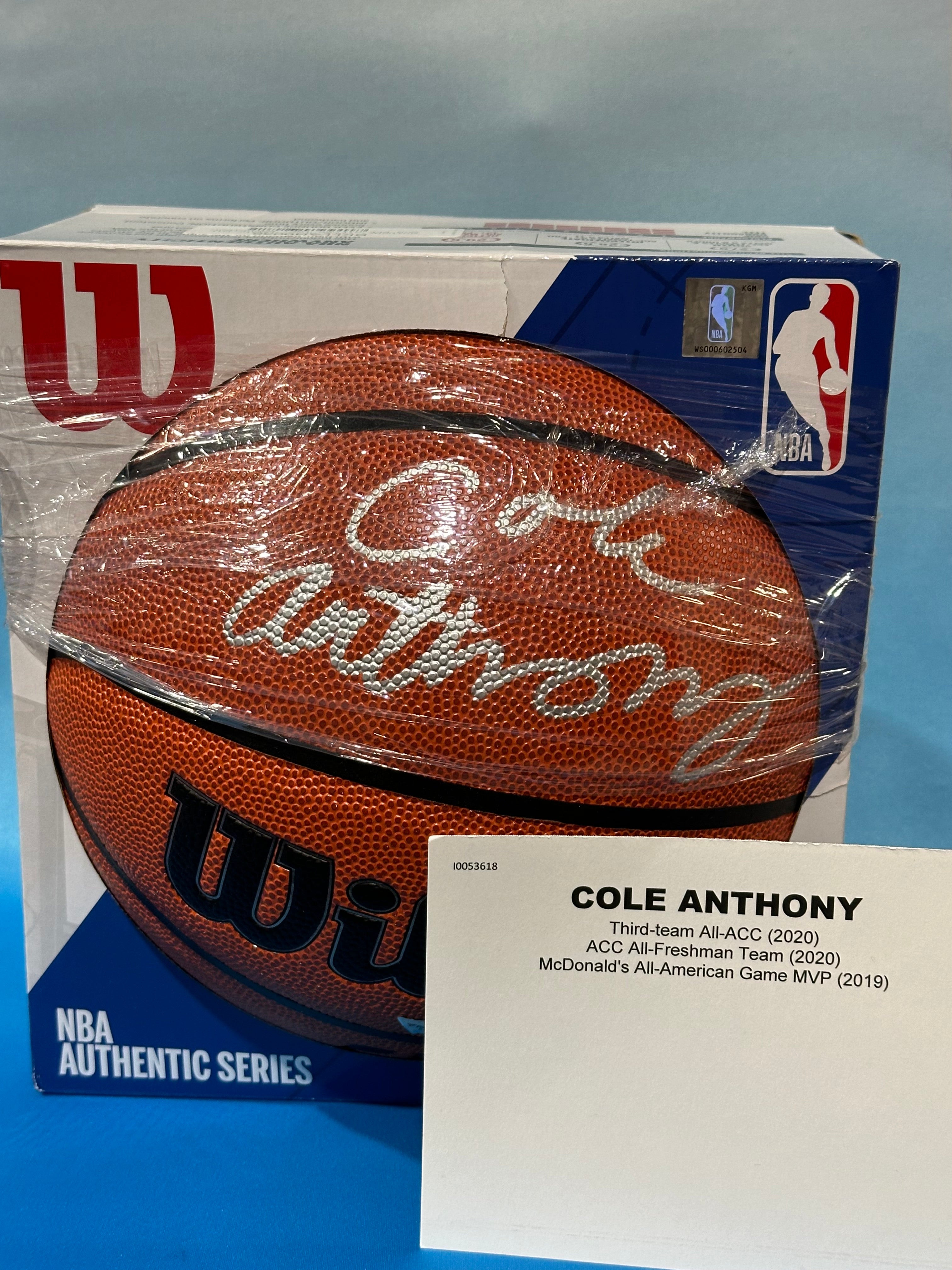 Cole Anthony Signed Basketball | Eastridge Sports Cards