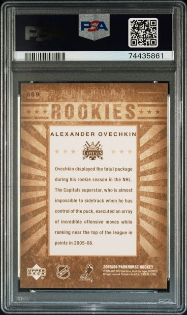 2005-06 Parkhurst #669 Alexander Ovechkin PSA 10 (Rookie) | Eastridge Sports Cards