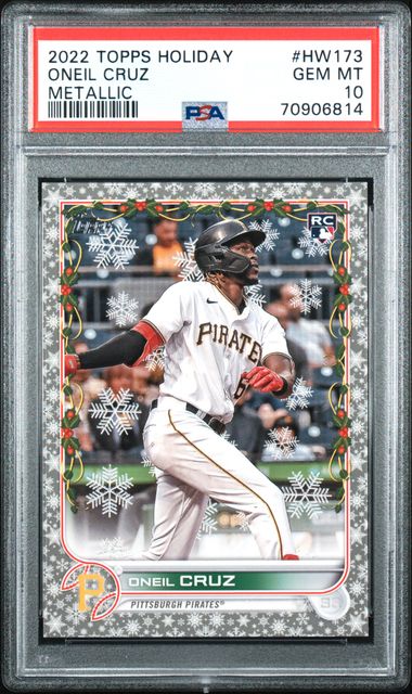 2022 Topps Holiday Metallic #HW173 Oneil Cruz PSA 10 (Rookie) | Eastridge Sports Cards