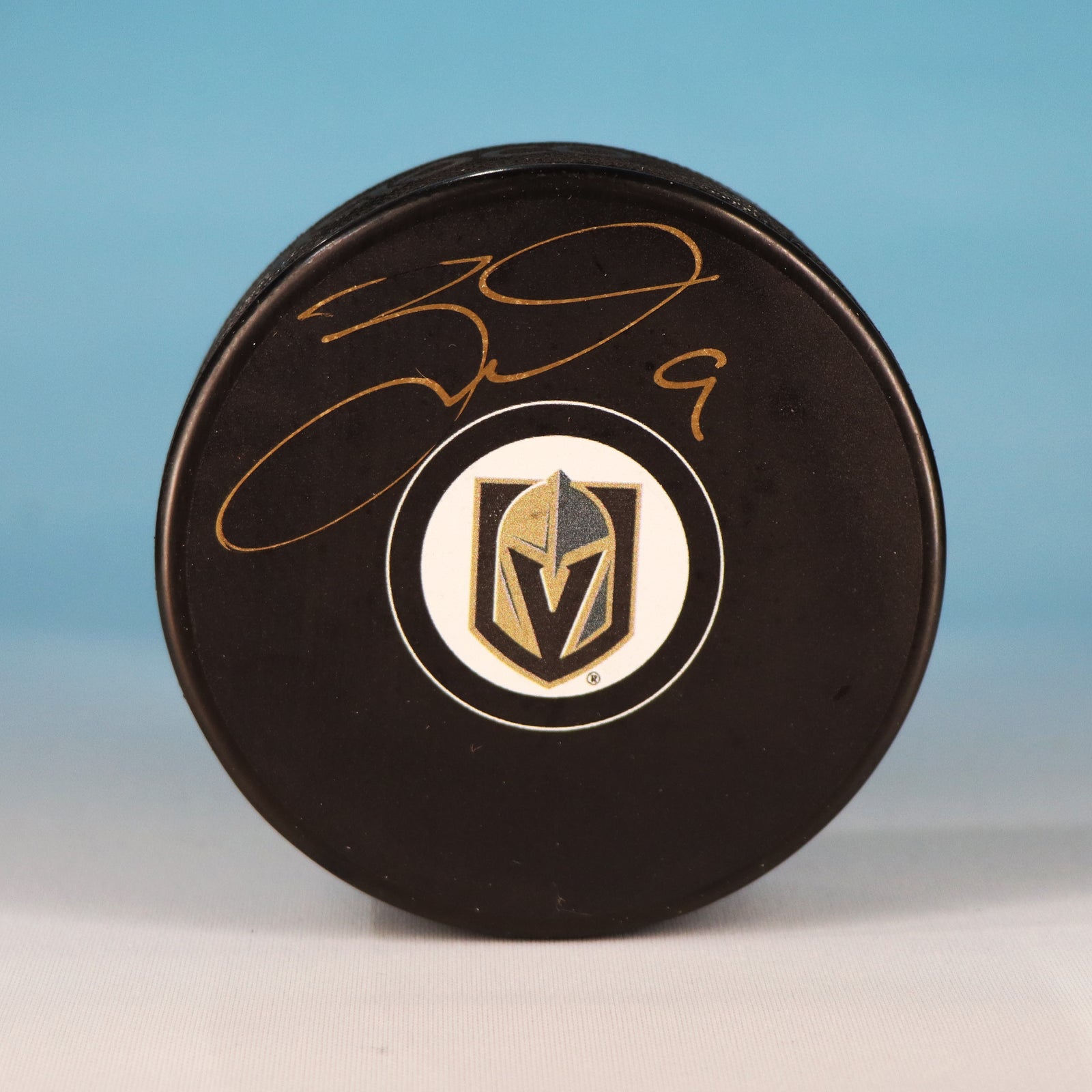Jack Eichel Vegas Golden Knights Autographed Hockey Puck (Fanatics Authentic)