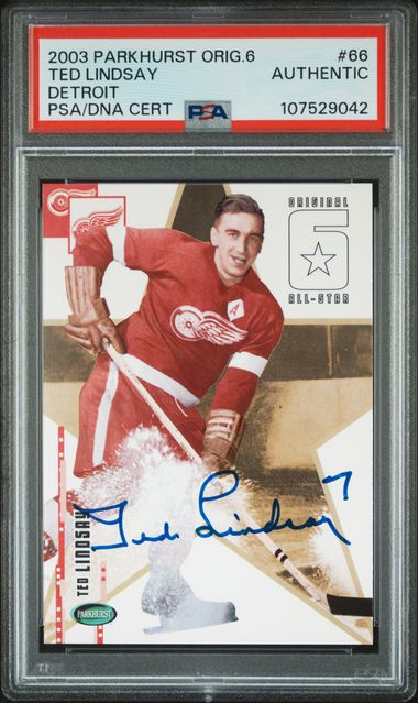 2003 Parkhurst Original 6 #66 Ted Lindsay PSA/DNA Authentic Auto