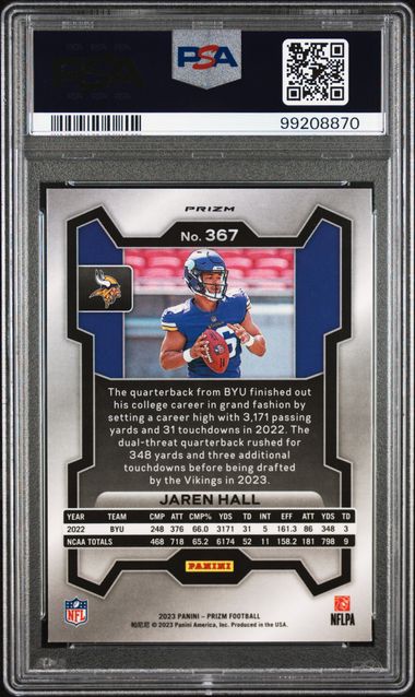 2023 Panini Prizm Silver Prizm #367 Jaren Hall PSA 9 (Rookie) | Eastridge Sports Cards