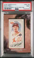 2018 Topps Allen and Ginter Framed Mini Autographs Red Ink #MAMF Max Fried #03/10 PSA 9 (Rookie) | Eastridge Sports Cards