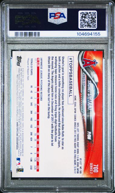 2018 Topps #700 Shohei Ohtani (Pitching) PSA 6 (Rookie) | Eastridge Sports Cards