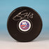 Matthew Barzal New York Islanders Autographed Hockey Puck (Fanatics Authentic)