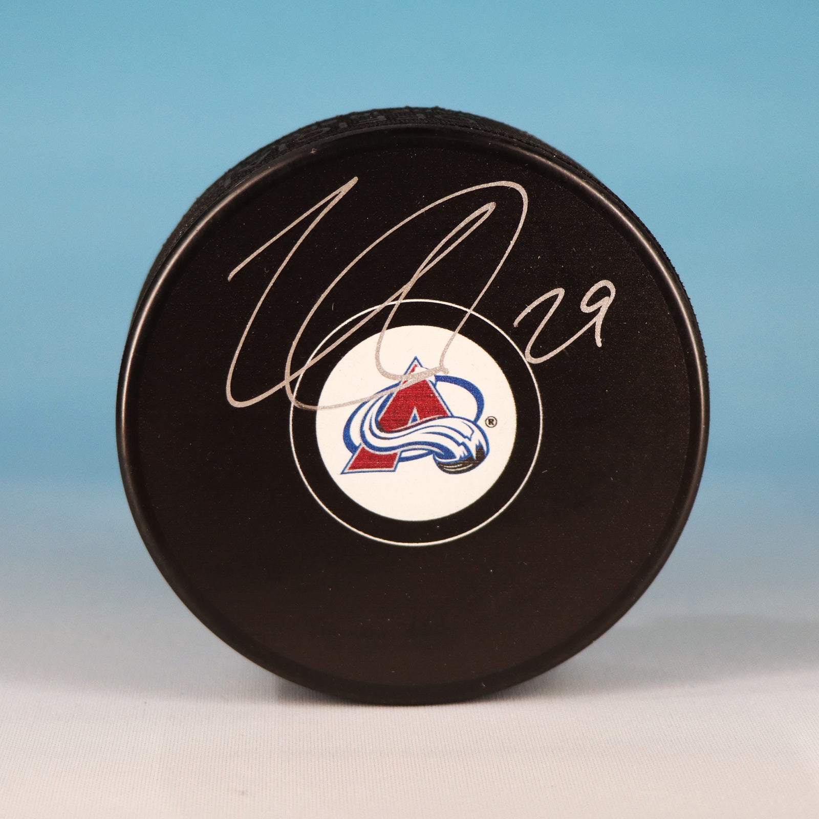 Nathan MacKinnon Colorado Avalanche Autographed Hockey Puck (Fanatics Authentic)