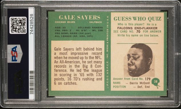 1966 Philadelphia #38 Gale Sayers PSA 4 (Rookie) | Eastridge Sports Cards