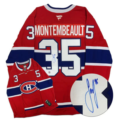 Sam Montembeault Montreal Canadiens Autographed Fanatics Premium Jersey (COJO Sports)