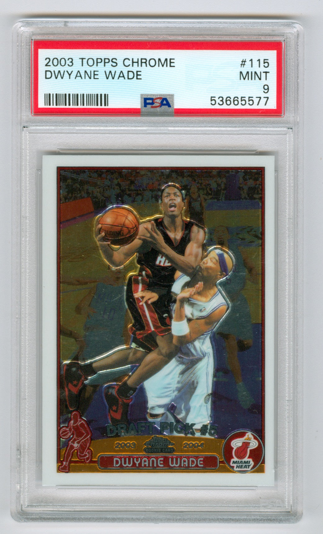 2003-04 Topps Chrome #115 Dwayne Wade PSA 9 (Rookie)