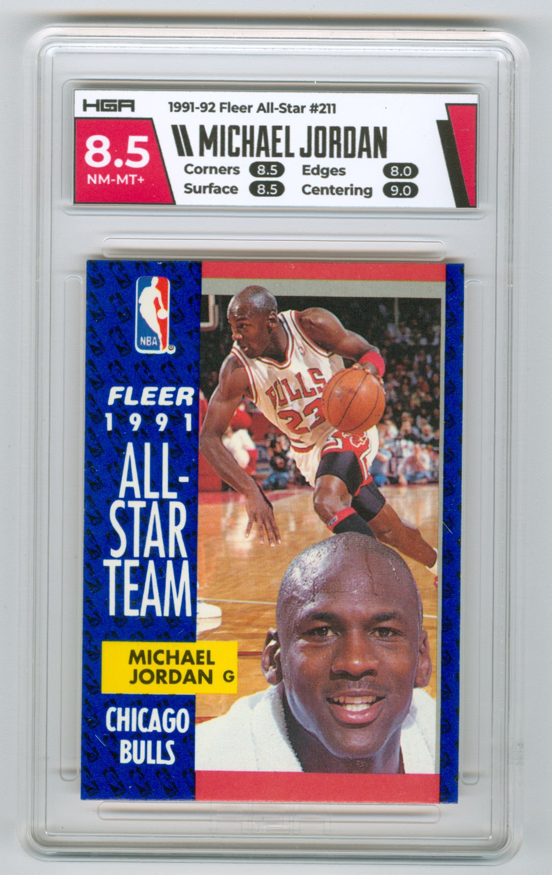 1991-92 Fleer #211 Michael Jordan HGA 8.5
