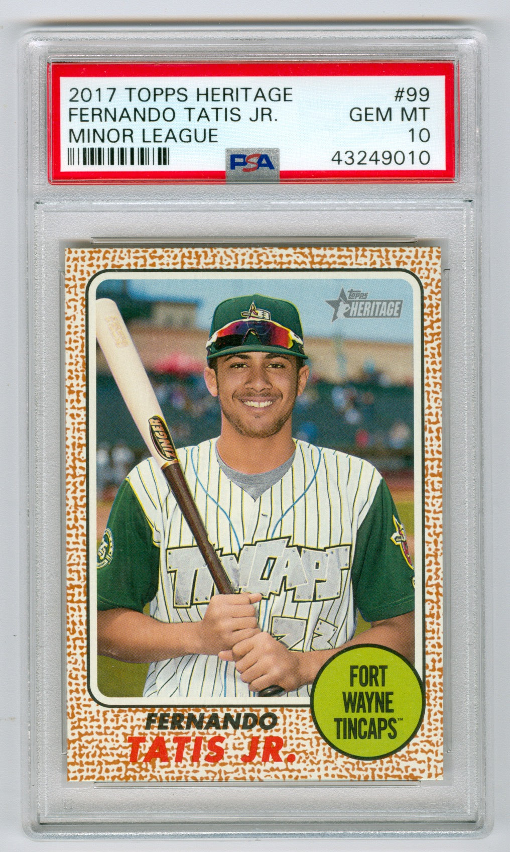 2017 Topps Heritage Minor League #99 Fernando Tatis Jr. PSA 10