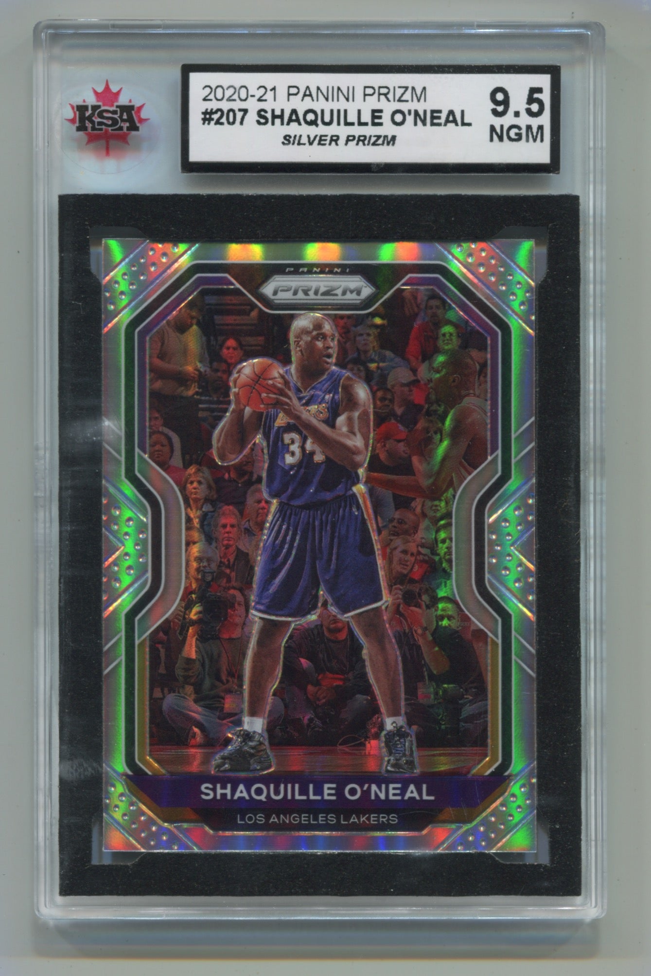 2020-21 Panini Prizm Silver Prizm #207 Shaquille O'Neal KSA 9.5