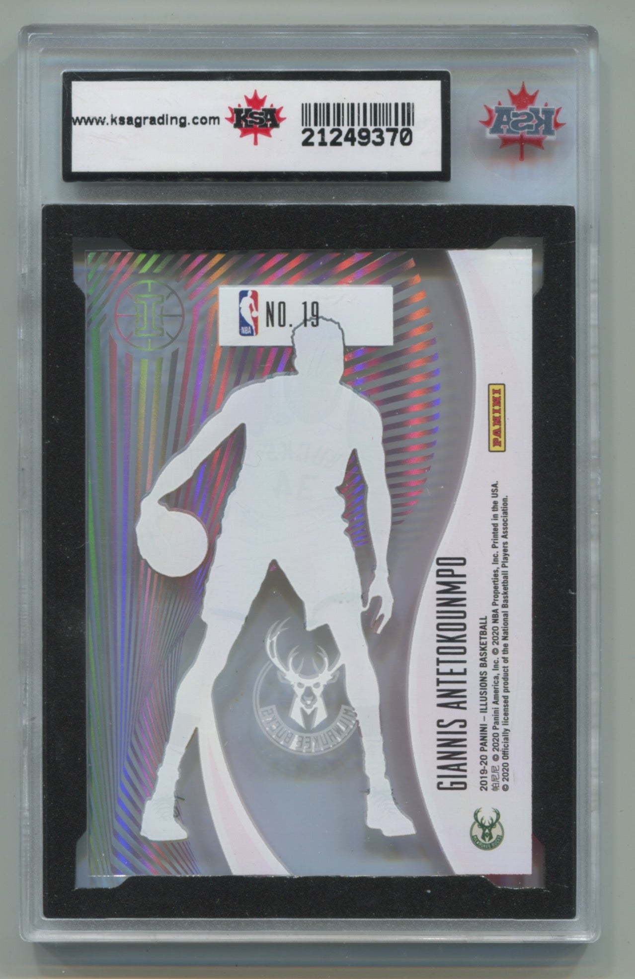 2019-20 Panini Illusions Astounding #19 Giannis Antetokounmpo KSA 9