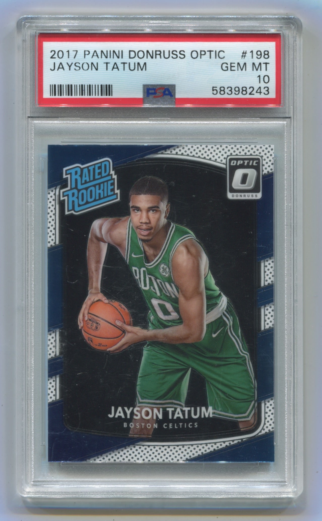 2017-18 Donruss Optic #198 Jayson Tatum PSA 10 (Rookie)