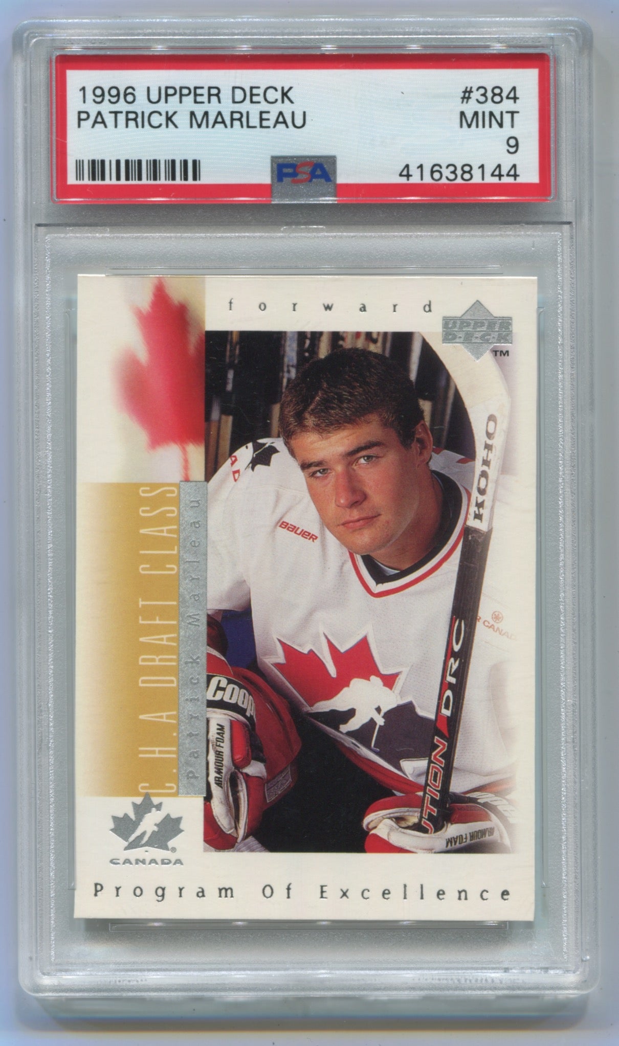 1996-97 Upper Deck #384 Patrick Marleau PSA 9 (Rookie)