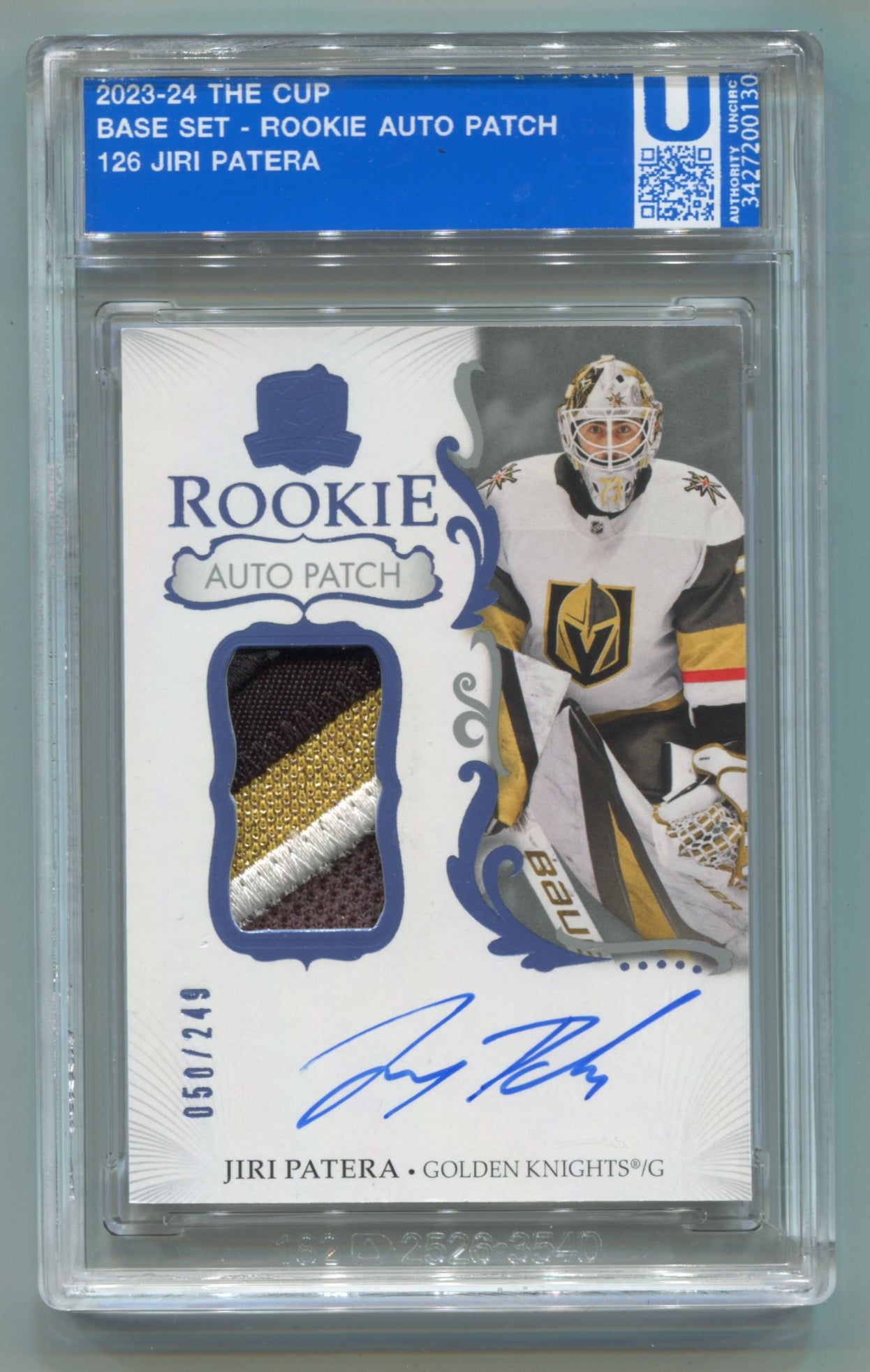 2023-24 Upper Deck The Cup #126 Jiri Patera #050/249 (Rookie)