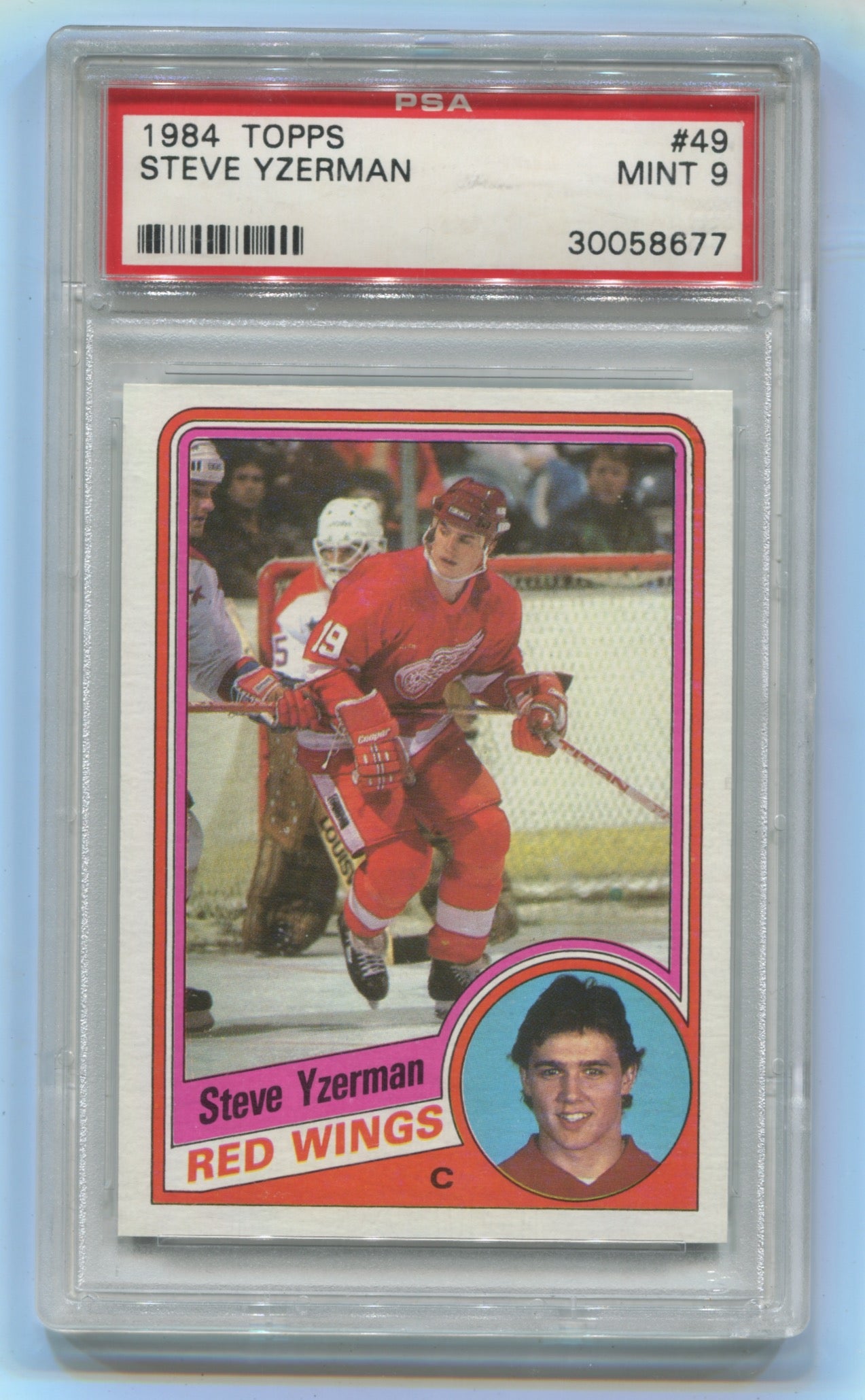 1984-85 Topps #49 Steve Yzerman PSA 9 (Rookie)