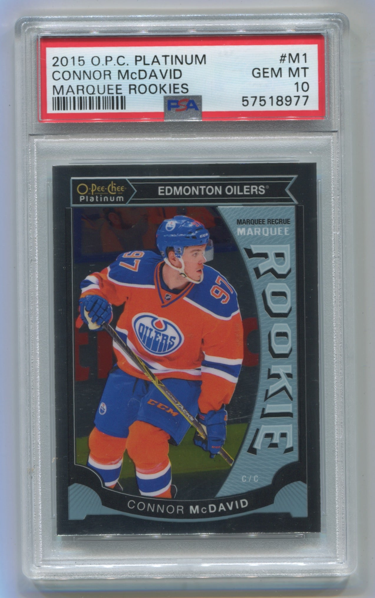 2015-16 O-Pee-Chee Platinum Marquee Rookies #M1 Connor McDavid PSA 10 (Rookie)