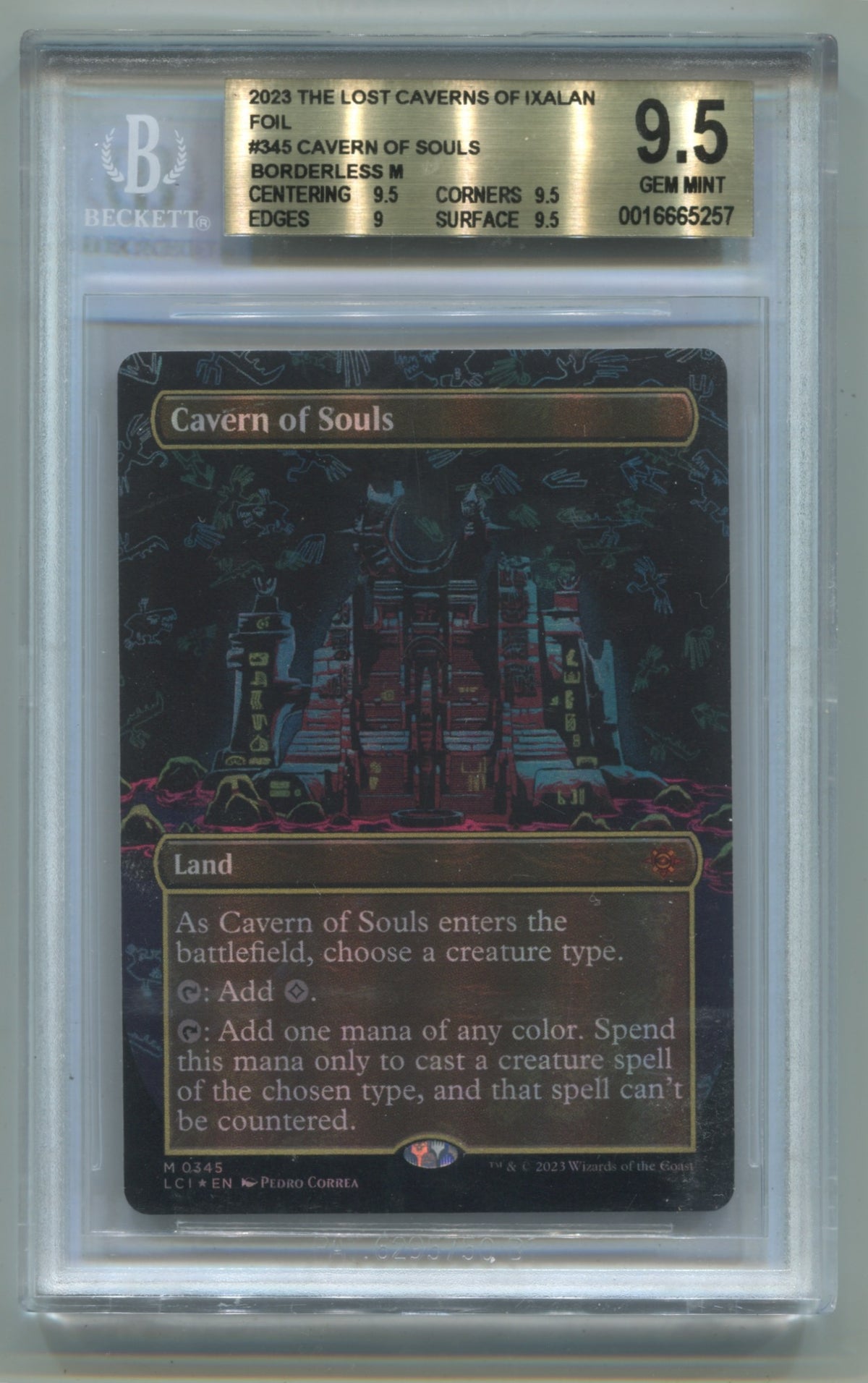 2023 MTG The Lost Caverns of Ixalan #345 Cavern of Souls - Borderless (Foil) BGS 9.5