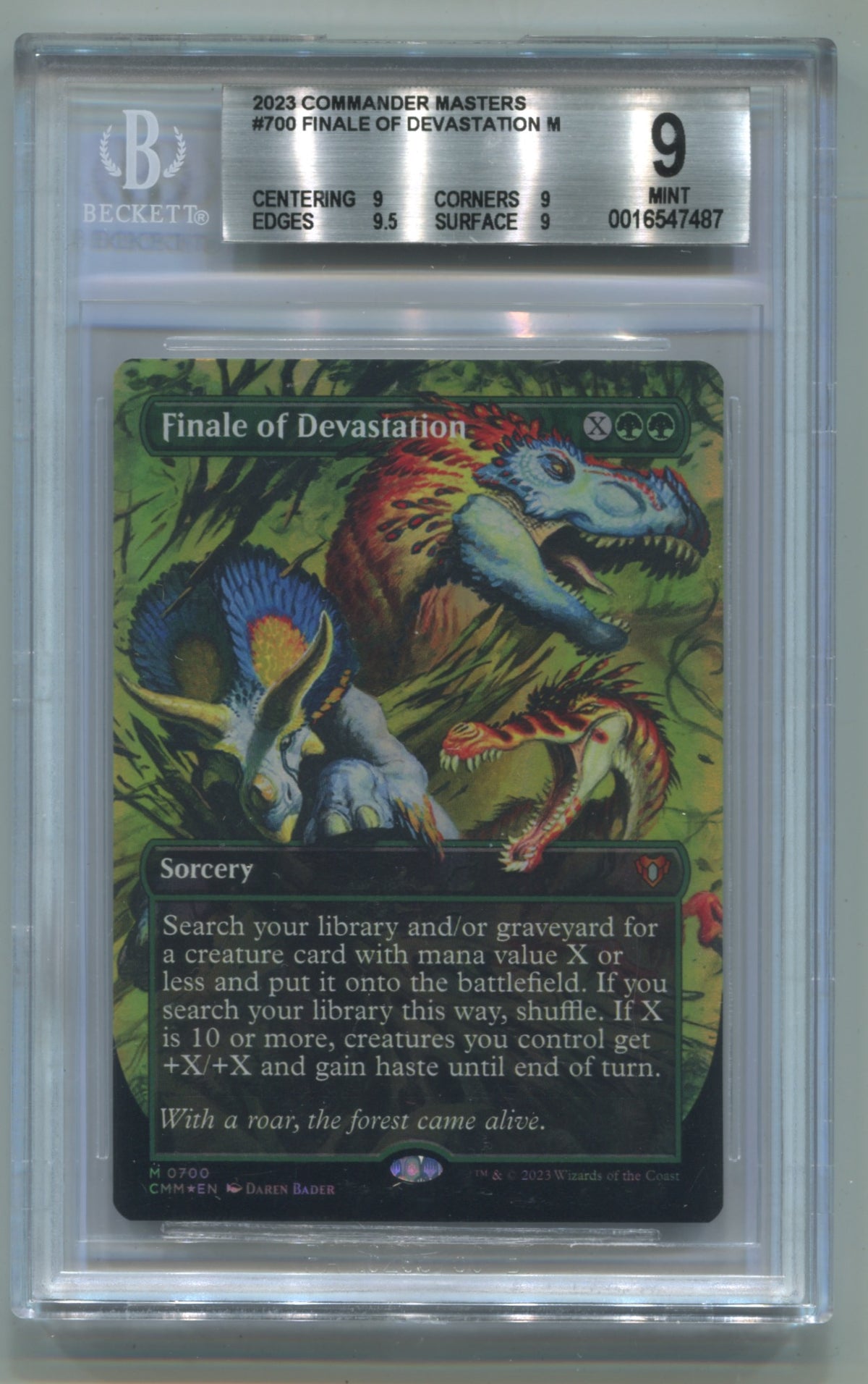 2023 MTG Commander Masters #700 Finale of Devastation - Borderless (Foil) BGS 9