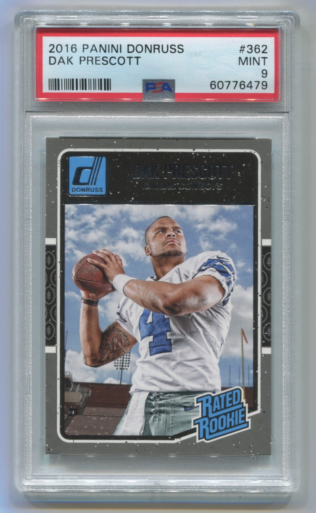 2016 Panini Donruss #362 Dak Prescott PSA 9 (Rookie)