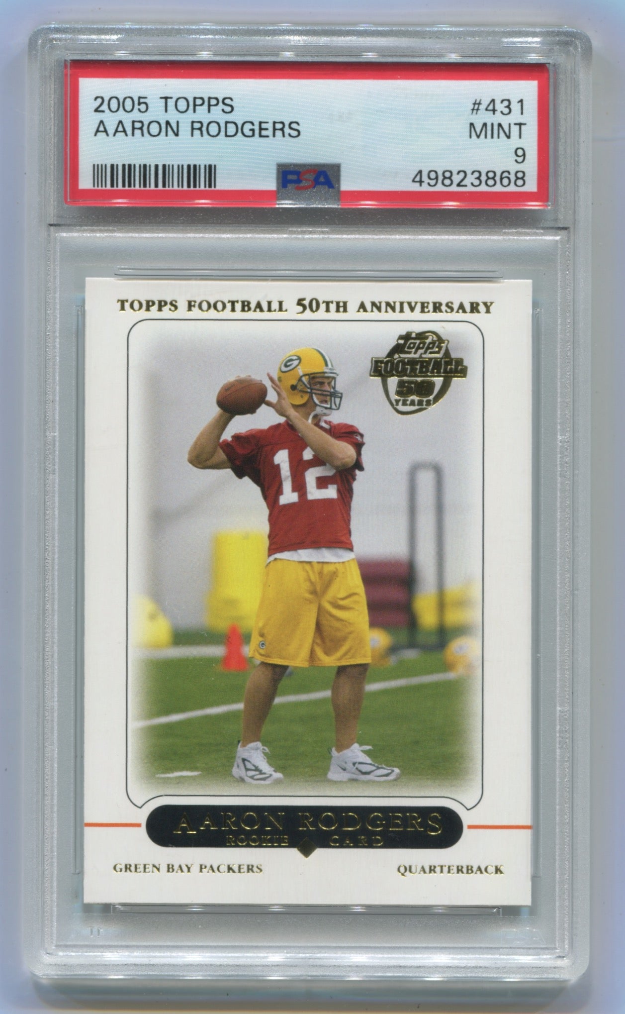 2005 Topps #431 Aaron Rodgers PSA 9 (Rookie)