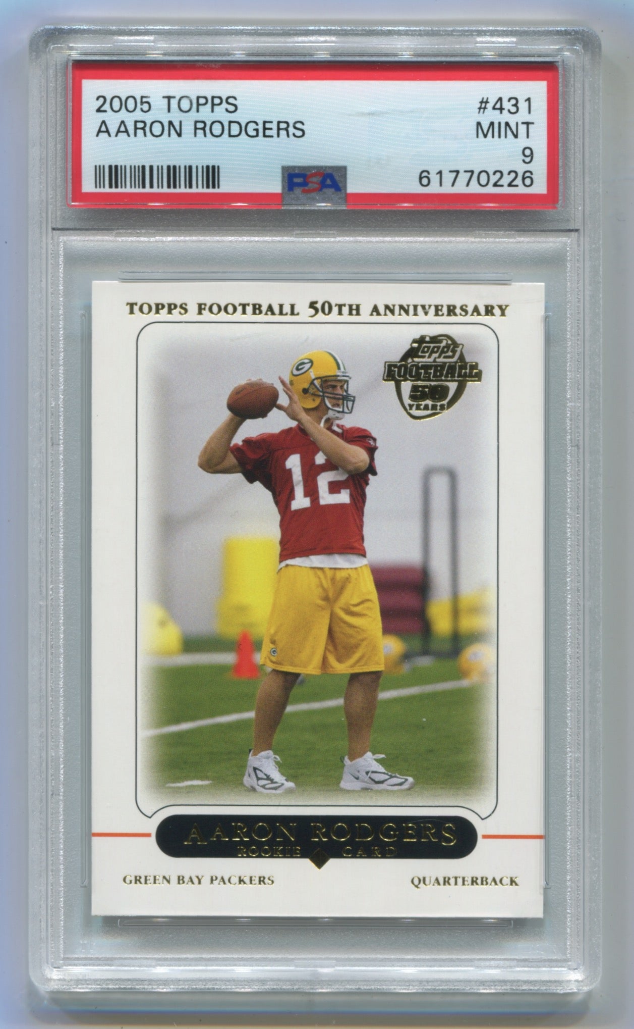 2005 Topps #431 Aaron Rodgers PSA 9 (Rookie)